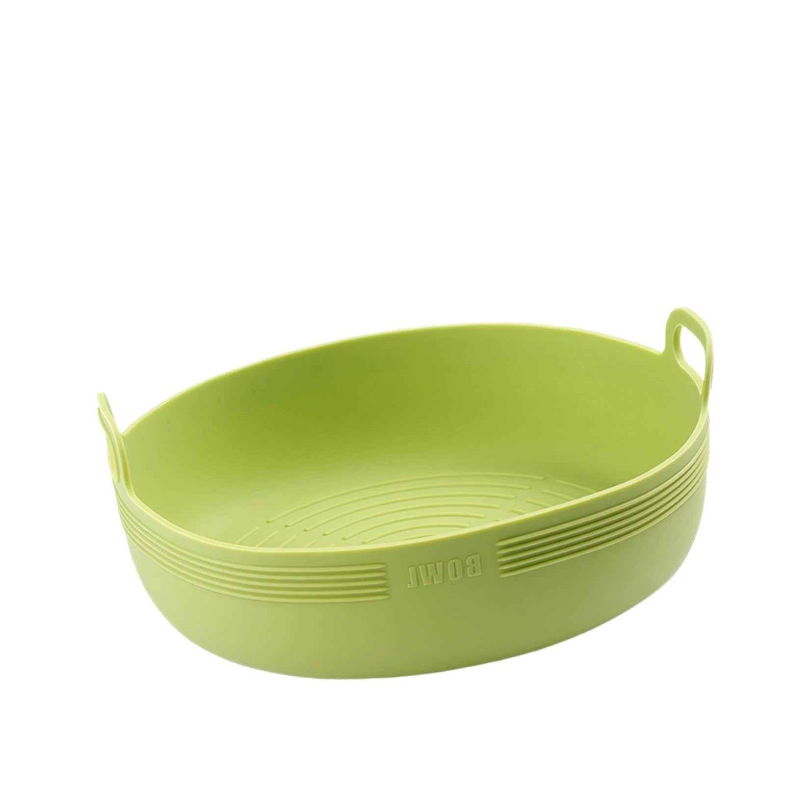ZEPFJHE Sturdy Silicone Cooking Bowl for Air Fryers Ovens and Microwaves Nonstick Fronts Ensures Hassle Releases Cleaning Air Fryers Accessories