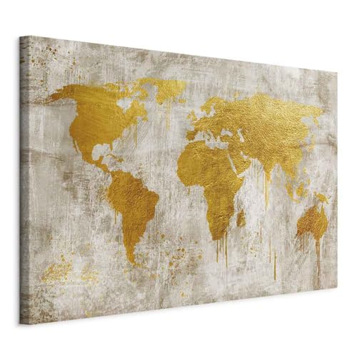 murando - Tableau Acoustique Monde 120x80 cm 1 Partie - Décoration Isolation Phonique Bureau Chambre Panneau Insonorisant Impression sur Toile - Monde Artistique...