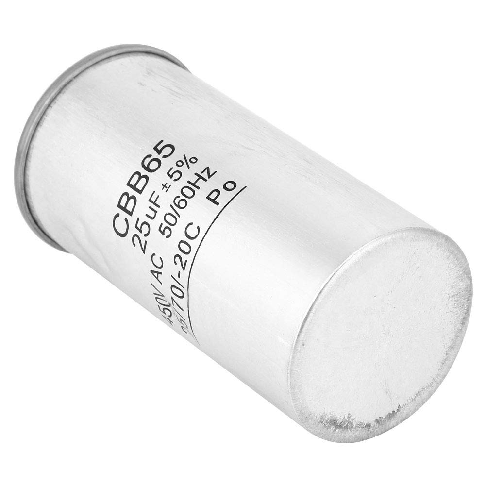 Sxhlseller Condensador de Arranque para Motor 25uF 450V CBB65 para CA