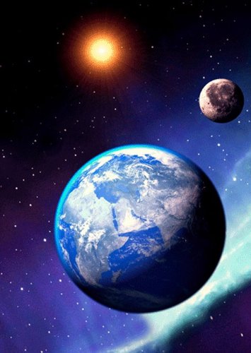 Earth from Space - 3D Lenticular Postcard - Greeting card