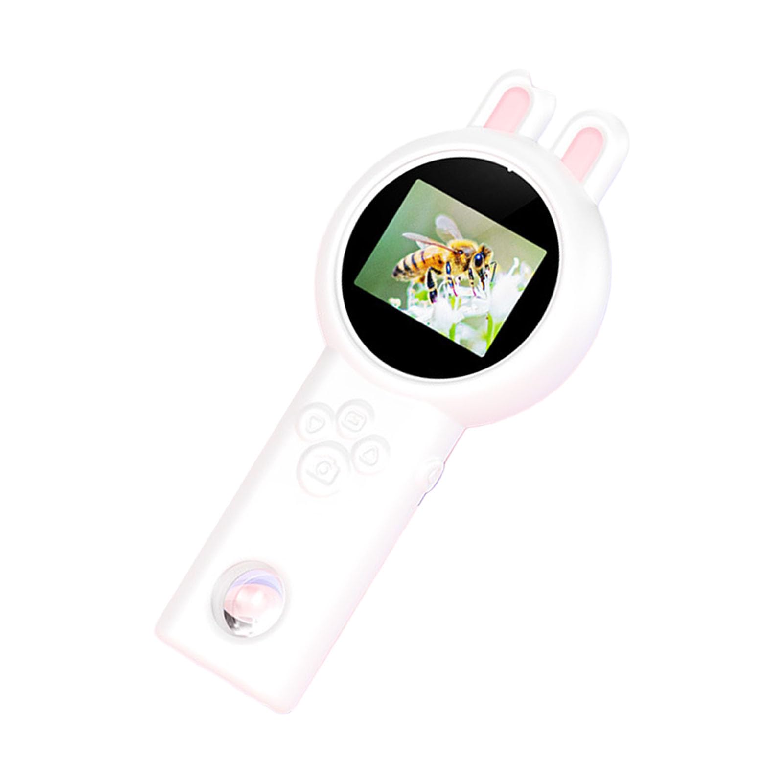 Tsophreniq Girls White Portable Digital Microscope With 500X Magnification Educational Science Toy, Electronic Digital