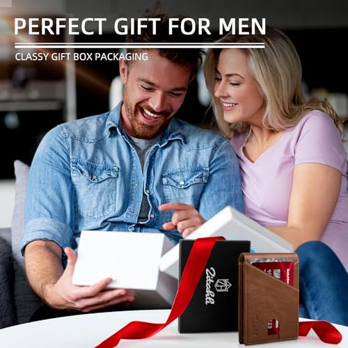 Image of Zitahli Bifold Wallets for Men, Slim RFID Leather Card Holder Cash Pocket | Minimalist Front Pocket Design, Holds 11 Cards, RFID Protection, Gifts for Men on Birthdays, Father's Day, and Christmas