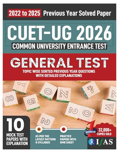 CUET UG General Aptitude Test 2026 Book | Previous Year Solved Pa...