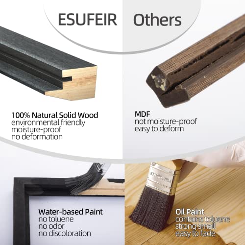 Esufeir Black Picture Frames Collage Wall Decor Solid Wood-12 Pack Gallery Wall Photo Frame Set With Two 8X10, Two 6X8, Four 5X7, Four 4X6 Frames For Wall Mount And Tabletop Display #TOP1