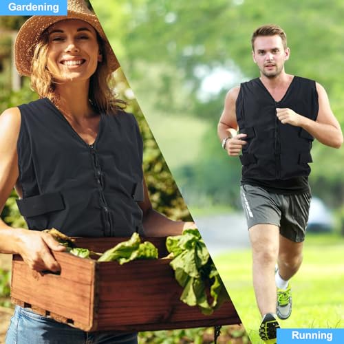 Image of WORLD-BIO Instant Cooling Vest with 84 Ice Cells, Adjustable Unisex Cold Vest for Hot Weather, Reusable Cooling Gear for Outdoor Work (Quehuo)