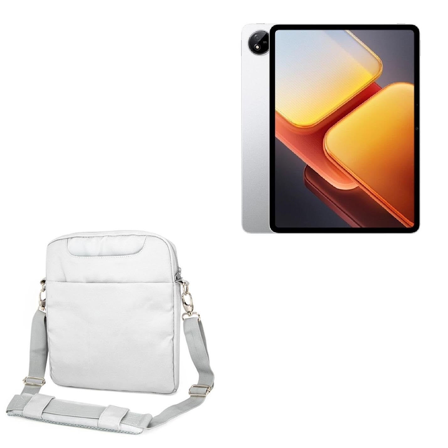 BoxWave Case Compatible with vivo iQOO Pad2 - Encompass Urban Bag, Over Shoulder Messenger Straps Handle Bag Pockets - Cool Grey