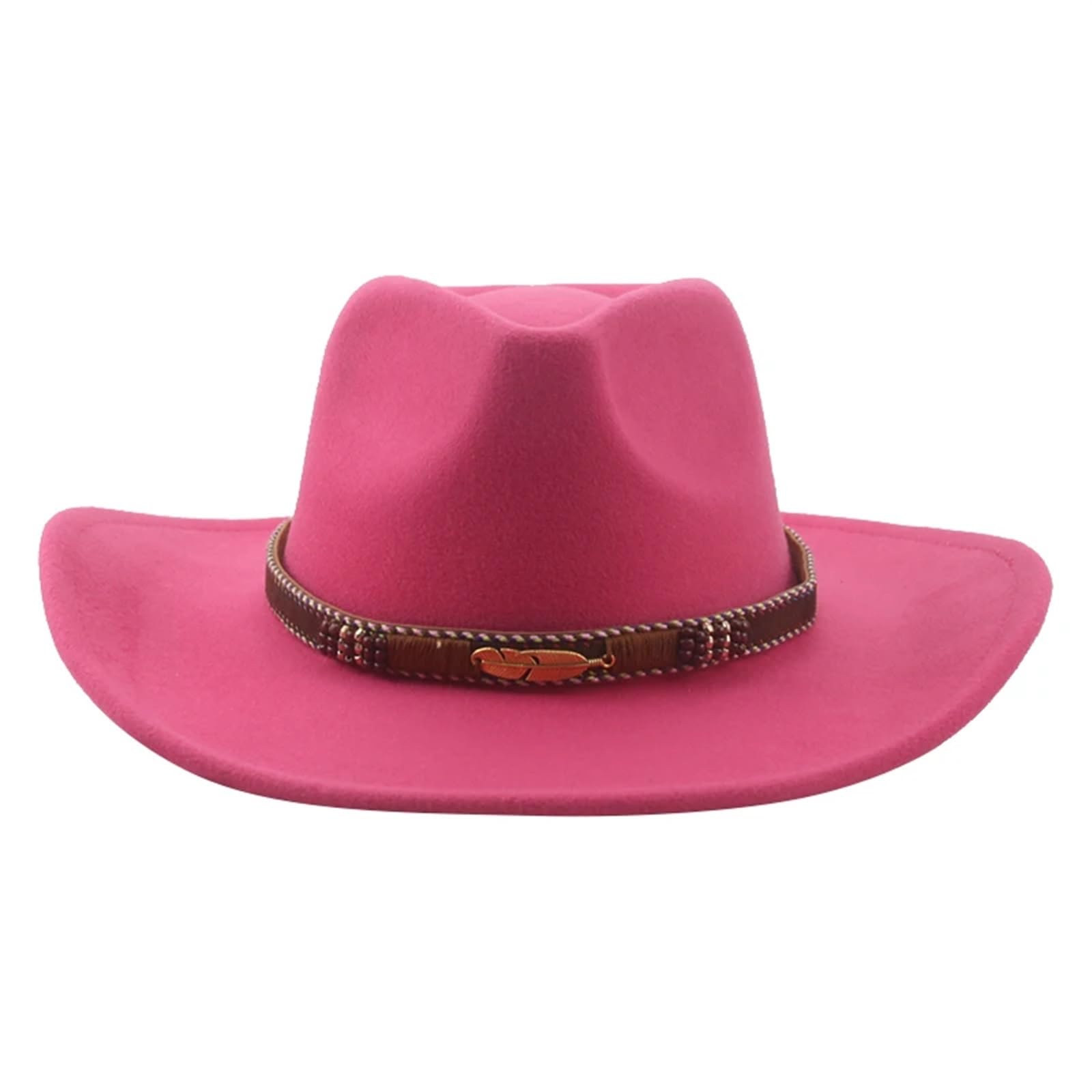 Cappelli Fedora da Donna Cappello da Uomo in Feltro Panama Cappello da Cowboy Occidentale Cappello da Cowboy a Tesa Larga Vintage Casual