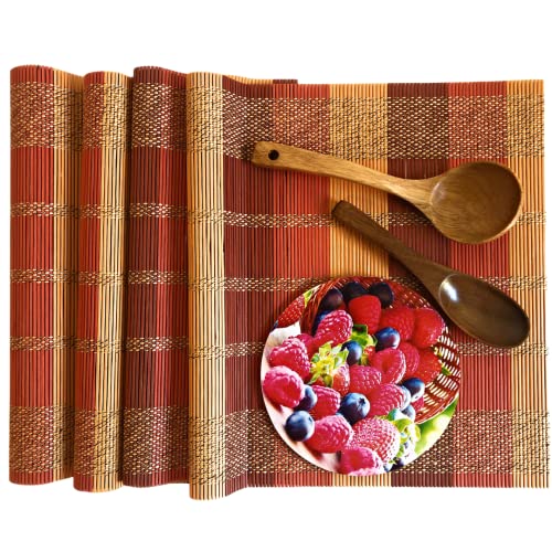 NARAMAKI Tovagliette in Bambu 4 Arancioni