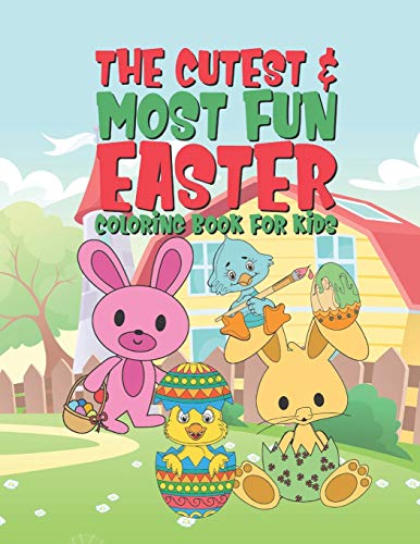 The Cutest & Most Fun Easter Coloring Book For Kids: 25 Fun Designs For Boys And Girls - Perfect For Young Children Preschool Elementary Toddlers Bunny Rabbits, Eggs, Ducks & More! image 2