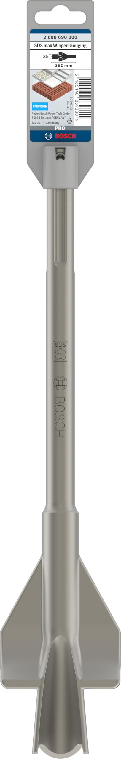 Bosch 2 608 690 000 - Cincel de aletas SDS-max - 380 x 35 mm (pack de 1)