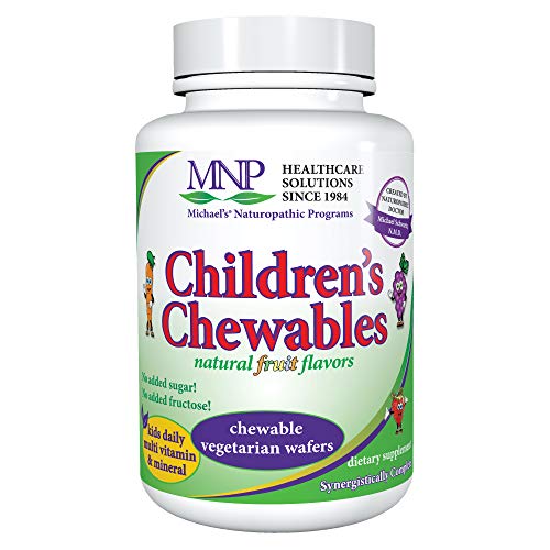 Michael's Naturopathic Programs Childrens Chewables - Fruit Punch Flavor - 120 Vegetarian Wafers - Childrens Multivitamin & Mineral Supplement - Gluten Free, Kosher - 60 to 120 Servings