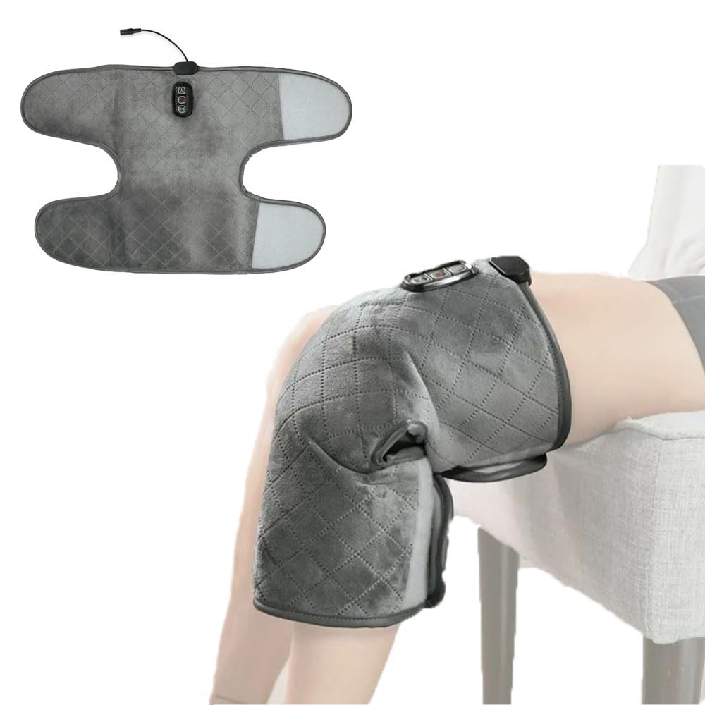 Earwig Calming Heat Knee Wrap by Sharper Image Personal Electric Knee Heating Pad Wrap with Vibrations, 2 Heat & 5 Massage Settings for 10 Relaxing Combinations, Soft to Touch Plush-image-21