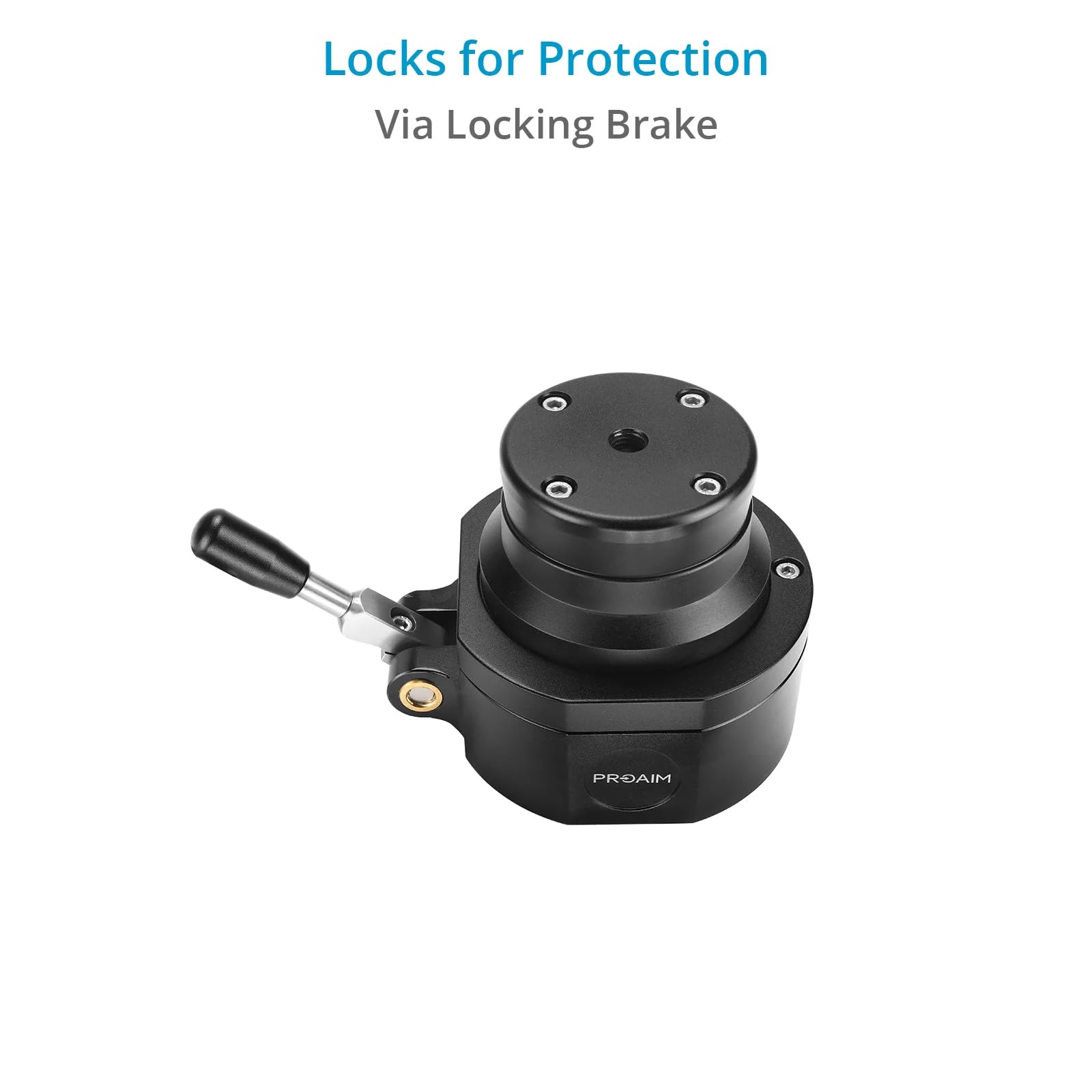 Adaptateur PROAIM Euro/Elemac Rotatif à 360° avec Levier de Blocage pour Chariot de cinéma à Monture européenne, Bazooka, Potence/Grue (RA-282-00)