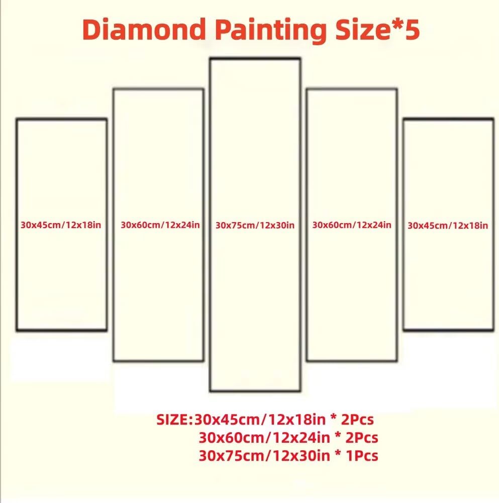 Zestaw do malowania diamentami 5D Anioł dla dorosłych, 5 sztuk kombinacja do malowania diamentowego duży rozmiar 150 x 75 cm zestaw do malowania diamentami dla dorosłych obrazy z koralikami, do