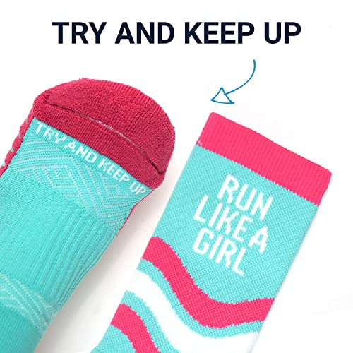 Gone For a Run Inspirational Athletic Running Socks | Mid-Calf | Multiple Designs3