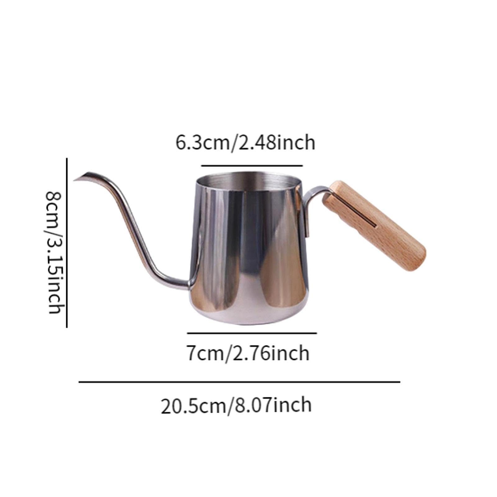 bnf® Pour Over Kettle 8.45 oz Nozzle 4mm Drip Coffee Maker Barista Gift Cafe Bar Silver|Home & Kitchen| Kitchen, Dining & Bar| Small Kitchen Appliances| Coffee & Tea Makers| Percolators & Moka Pots 3