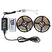 LTROP 2 Reels 12V 32.8ft Waterproof Flexible LED Strip Light Kit, Color Changing SMD3528 RGB with 600 LEDs Light Strips + 44-key IR Controller + 12V 5A Power Supply