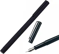 CANETA TINTEIRO PONTA FINA PENA PRETA ELEGANTE 0,38MM LUXO