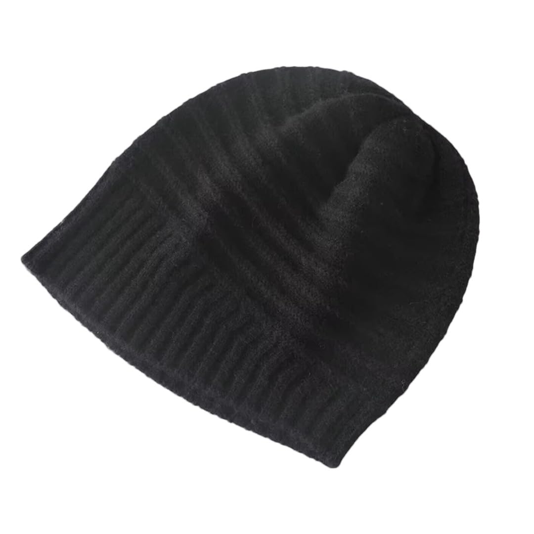 Gorro 100% De Cachemira Pura Para Mujer, Gorros De Lana Gruesos Y Cálidos De Invierno De 2 Capas, Gorros, Gorros, Gorros