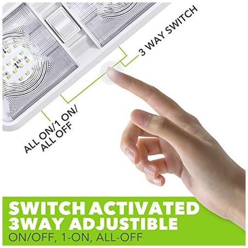 5 Pack Leisure LED RV LED Ceiling Double Dome Light Fixture with ON/OFF Switch Interior Lighting for Car/RV/Trailer/Camper/Boat DC 12V Natural White 4000-4500K 48X2835SMD (Natural White 4000-4500K, 5) - Image 8