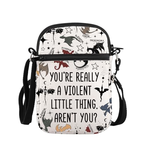 PLITI 4th Wing Crossbody Bag Dragon Rider Fans Gift You're Really A Violent Little Thing Fourth Book Inspired Gift