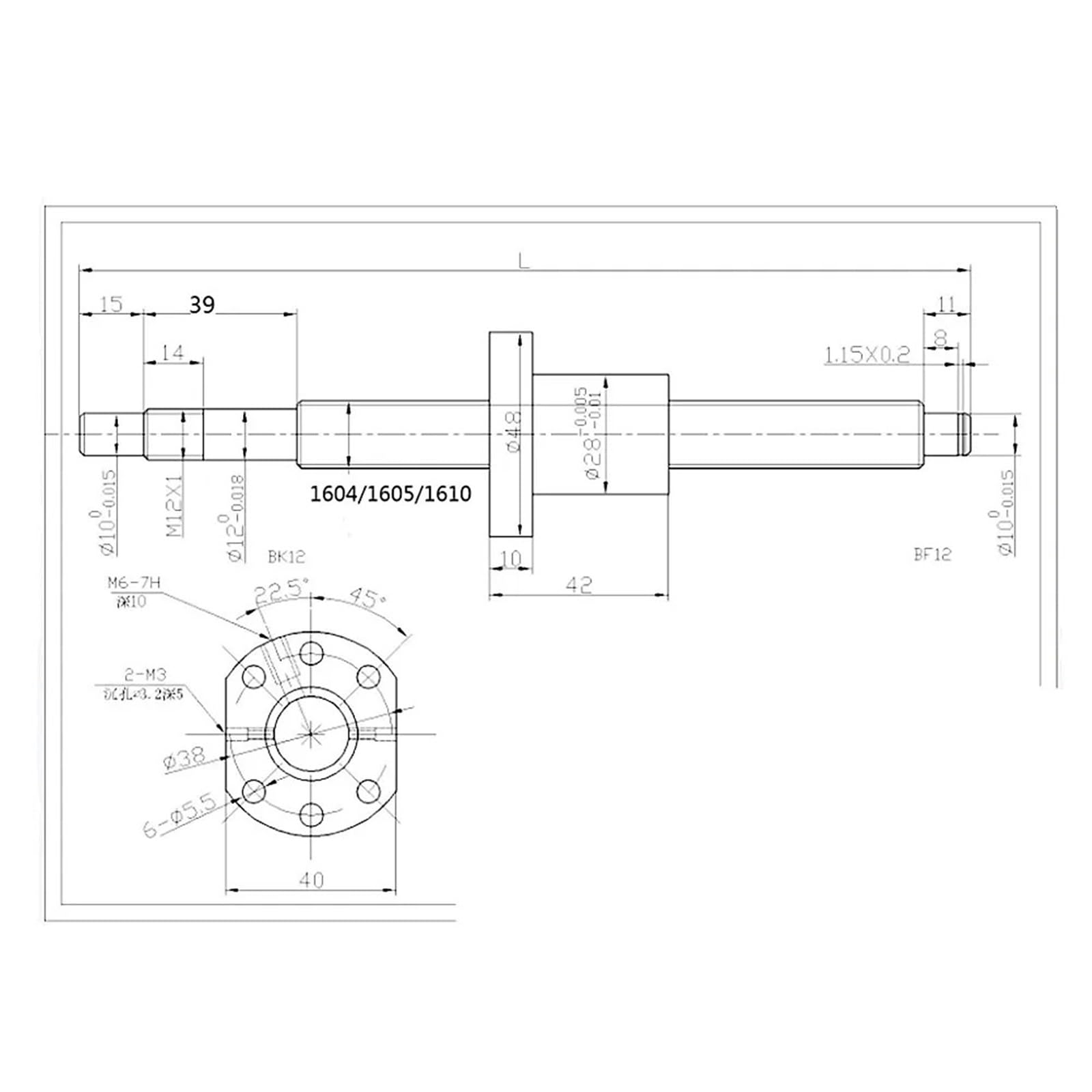 2 x prowadnica liniowa HGR20 4 bloki + śruba kulowa SFU1605 400 700 1000 mm z uchwytem zaciskowym BKBF12, obudowa i sprzęgło do nakrętki (HGR20-400mm)
