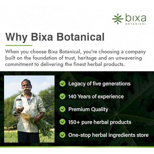 Image of bixa BOTANICAL Safed Musli Capsules for Men | Safed Musli Extract | Ayurvedic Natural Herbal Supplement | 100% Pure, Gluten Free, Non-GMO, Steam Sterilized | 140+ Years of Herbal Heritage,60 Count