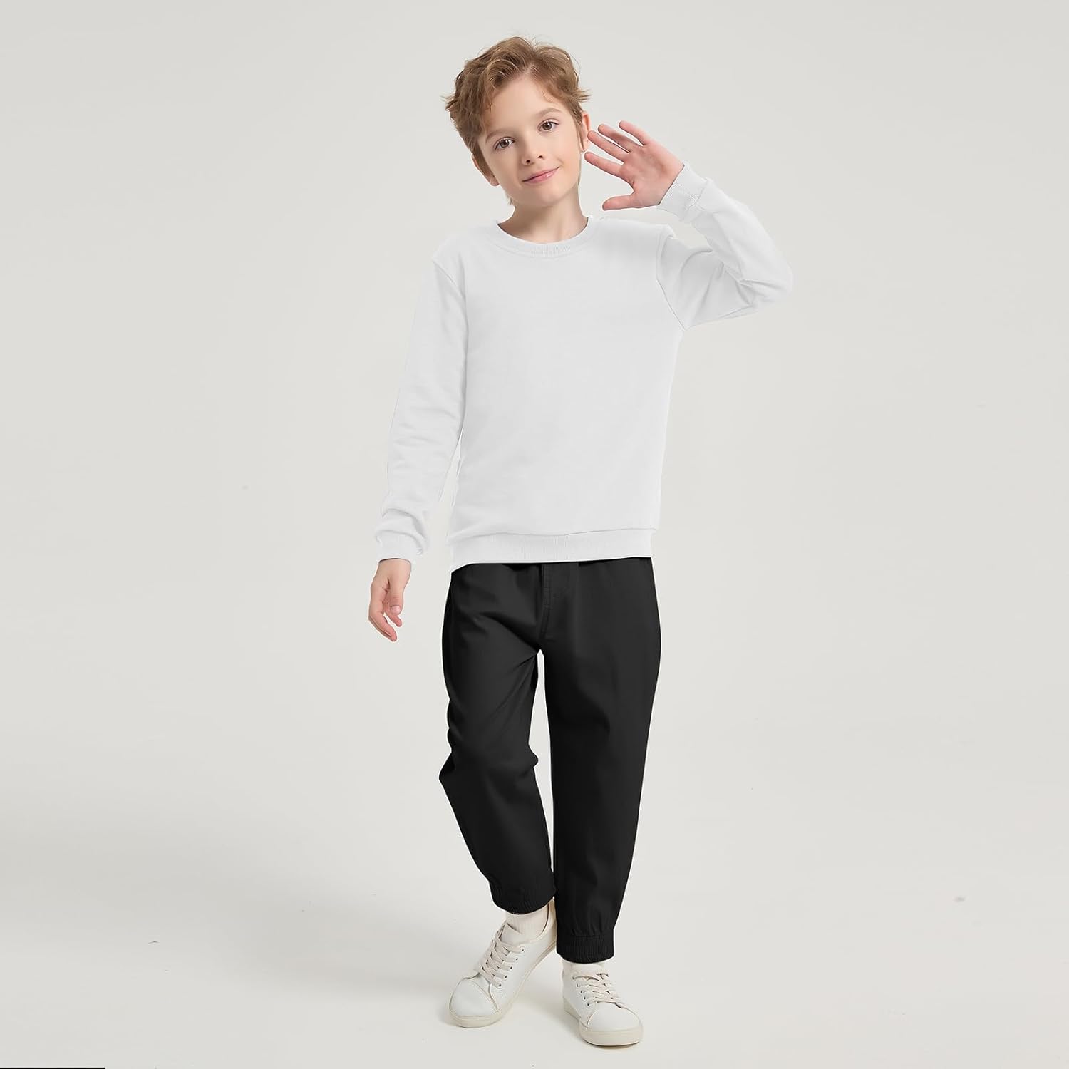Boys Stretch School Uniform Pants Kids Toddler Jogging Pant with Drawstring and Pockets (2-12Y) - Image 2