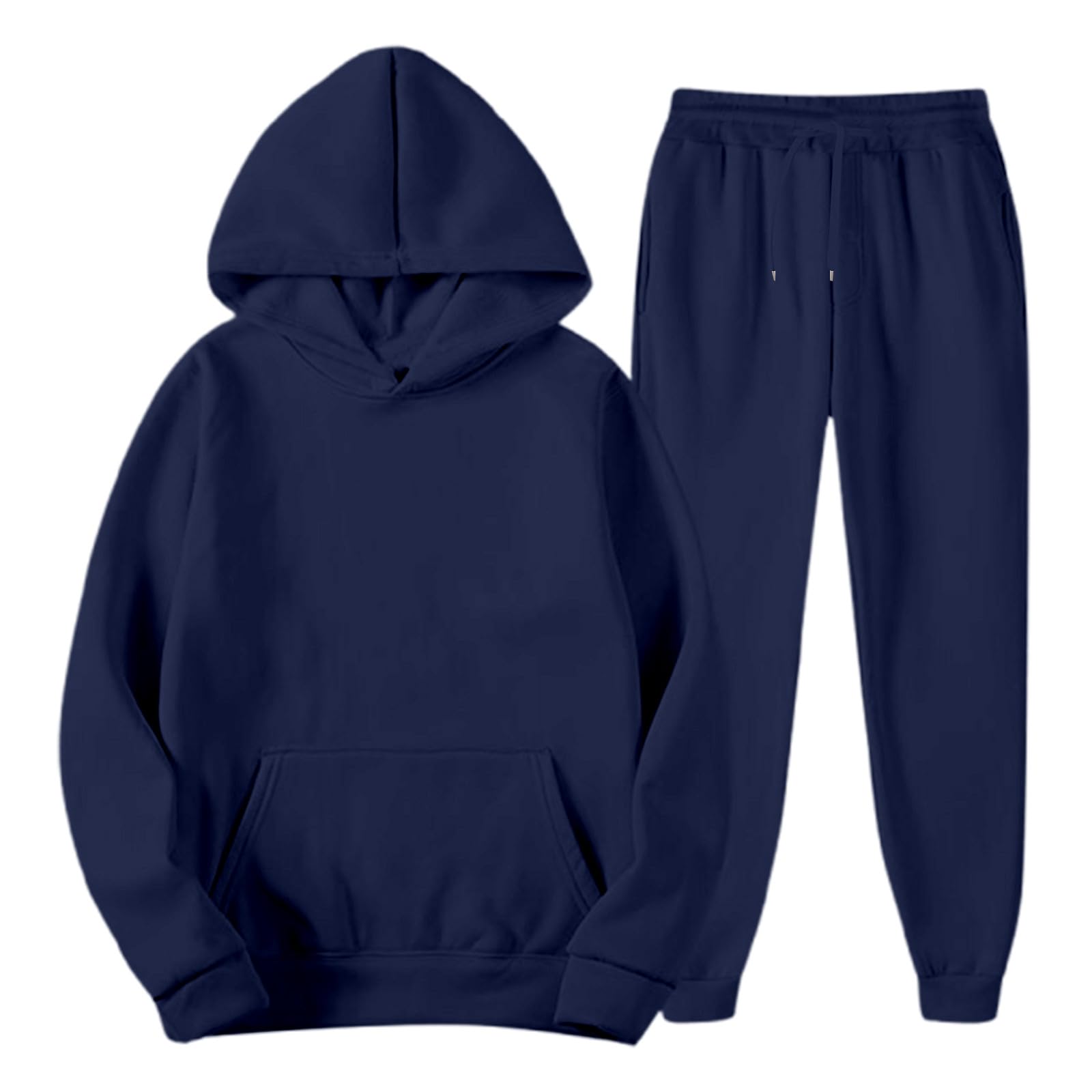 Generico Tute Uomo Completa Invernale Tuta da Ginnastica da Uomo Tuta Completo con Cappuccio Felpata Felpa Sportiva e Pantaloni Completo Elegante Casual Classic Invernale Casa