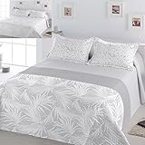 Cama 90/105 la medida es de 180x270 cm e incluye 1 funda de cojín de 50x70 cm.