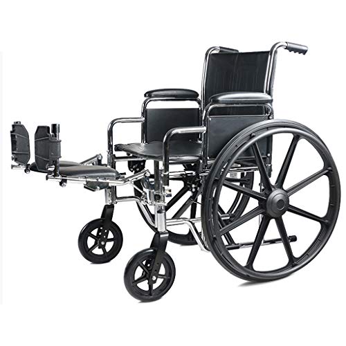 Preisvergleich Produktbild Cajolg Tragbarer Rollstuhl, Faltbare ältere behinderte Roller-manuelle Rollstühle mit Fußstütze Wheelchair