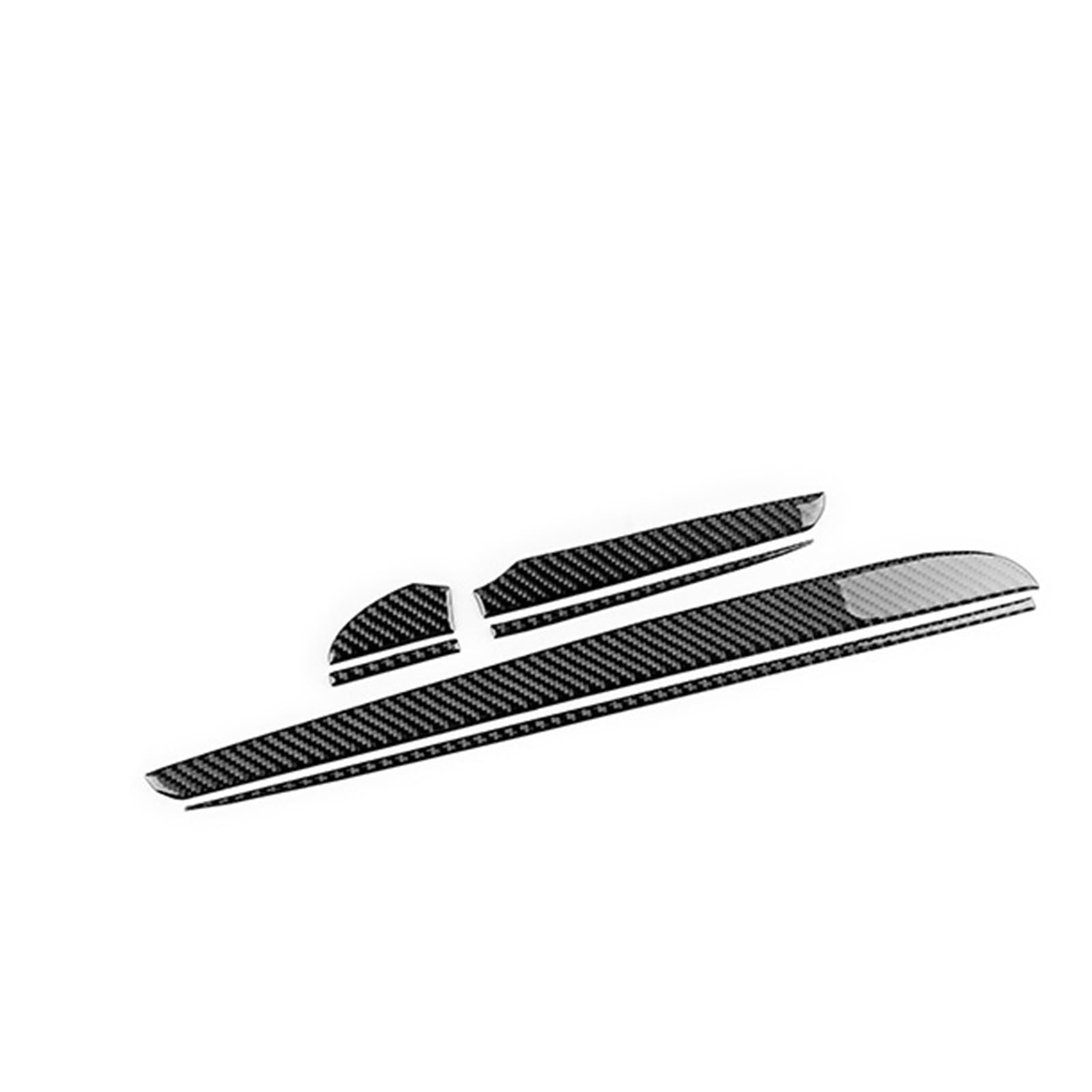 Cover Trim Car Interior for Chrysler 300 300C 2011 2012 2013 2014 LHD RHD Car Driver Passenger Co-Pilot Trim Real Soft Carbon Fiber Sticker Accessories Cover Trim(for RHD Black Carbon)