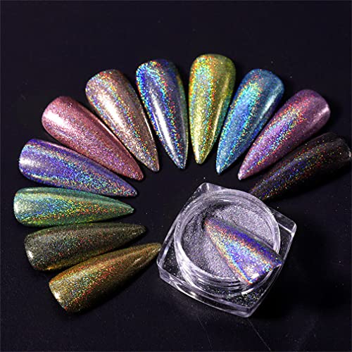 MKNZOME Set di Polvere Decorativa Glitter per Nail...
