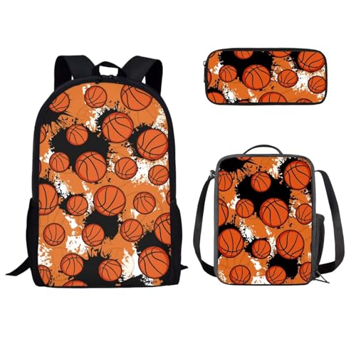 Sac à dos d'école fille 6-8 ans avec sac à déjeuner réutilisable et porte-crayon One Size