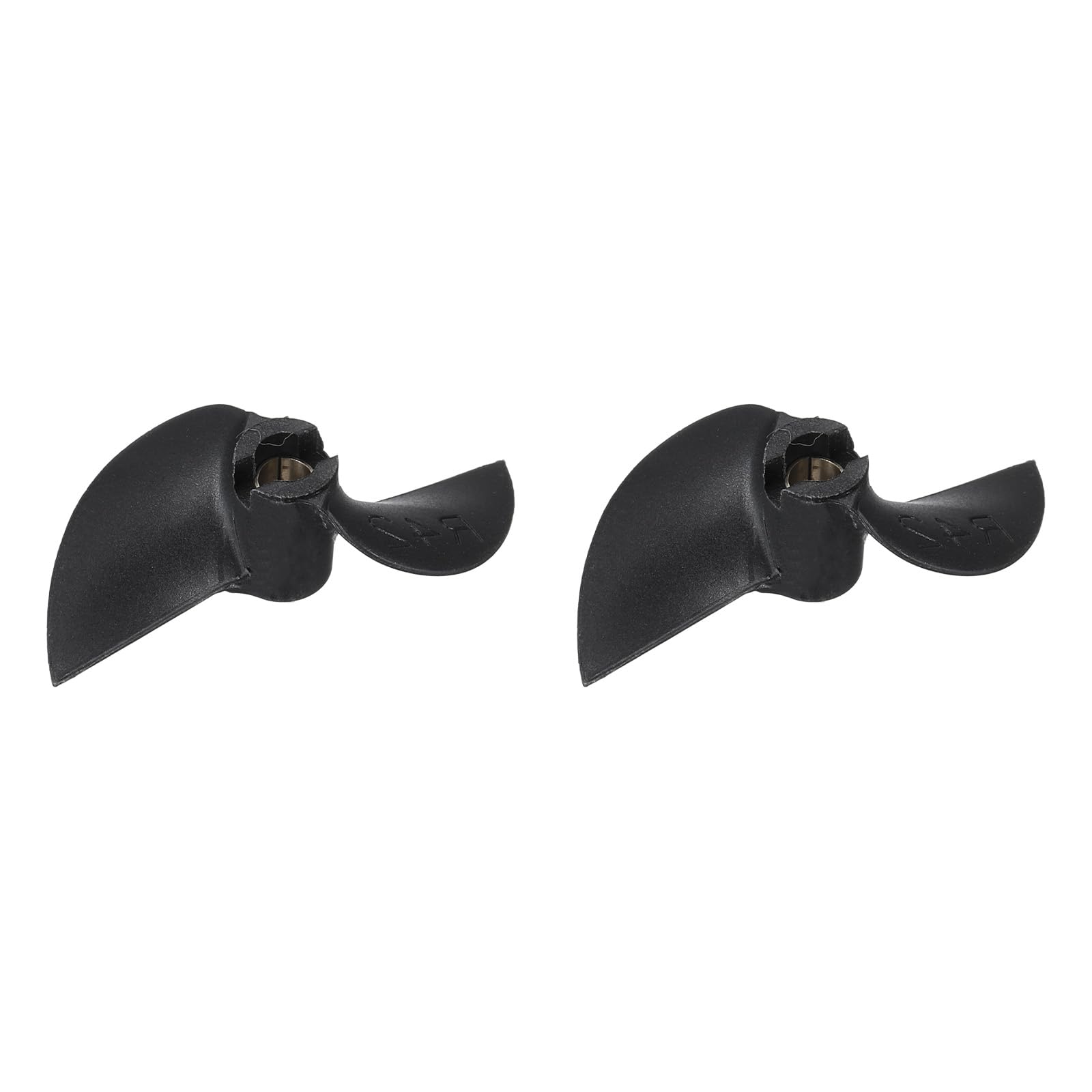sourcing map 2pcs RC Boat Propeller, 2 Blades Propellers 4mm Hole Dia 42mm OD 1.2mm Pitch CCW Clockwise Rotating Drill Propeller for RC Boat, DIY Ship Model, Black