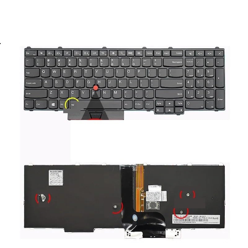Clavier Lenovo P50 P51 US avec rétroéclairage pour remplacer vos touches usées