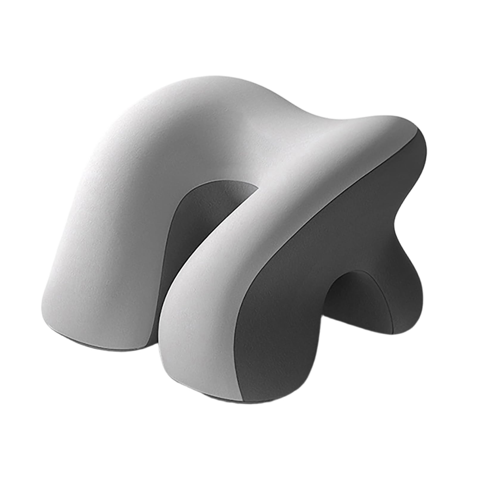 newuzis Ergonomic Desk Nap Pillow With Arm Hole – Memory Foam Lunch Break Support Pillow For Office, Classroom, Travel, Washable Cover – Prevents Arm Numbness, Curved Surface Dark Grey+Light Grey