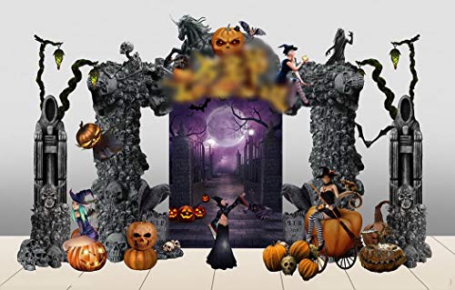 FunPa Photography Background Novidade Horrible Photo Backdrop Studio Prop para Halloween