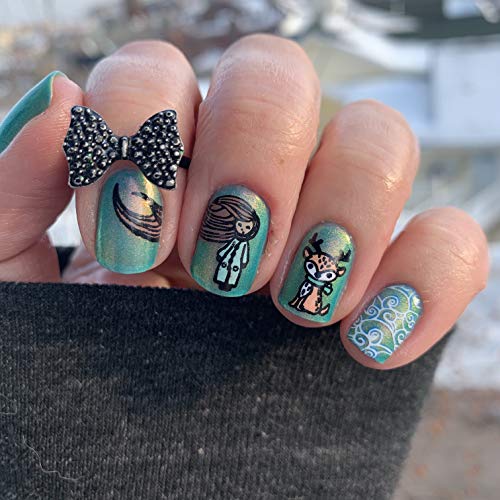Nail Art Stamping Plate - Eskimo Kisses - Unique & Original Design By Colombian Nail Artist H la Cosedora