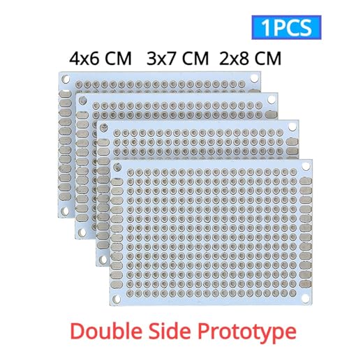 Circuit imprimé PCB double face 3x7 cm blanc pour prototype et bricolage électronique