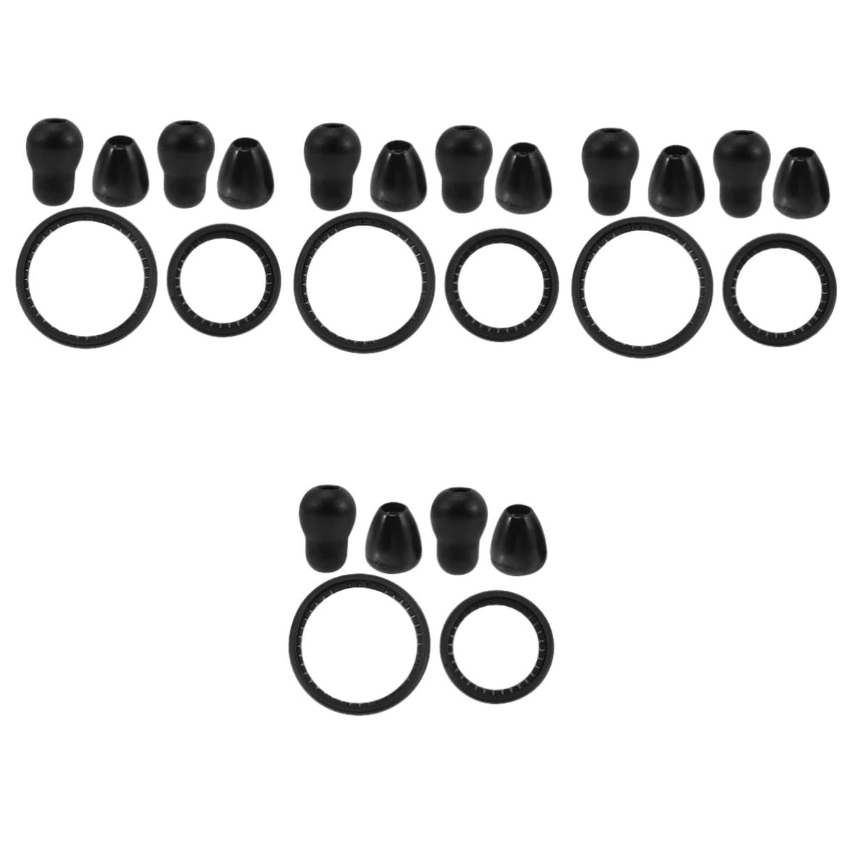 OUNONA 8 Juegos Accesorios Para Estetoscopios Partes Consejos Enchufe De Oído Pequeño Cubierta De Campana Equipo Reemplazo De Diafragma Pediátrico Educación Física Black