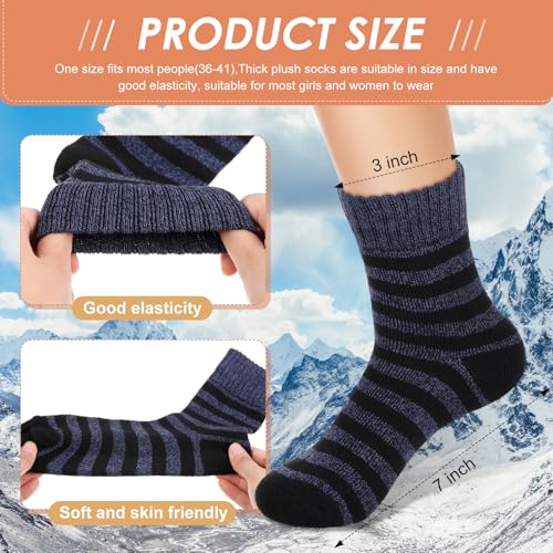 Newcotte 60 Pairs Winter Thermal Socks Bulk Thick Soft Warm Socks for Women Men Unisex Christmas Donation Charity Gifts2