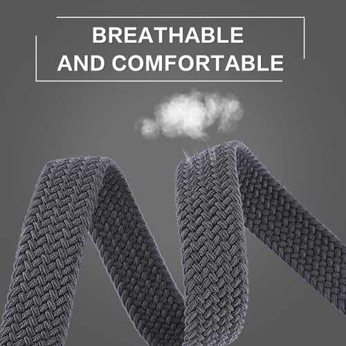 Girl Braided Woven Stretch Belt - Golf Softball Elastic Belt Canvas Casual Belt for Kids Aged 4-18 Years2