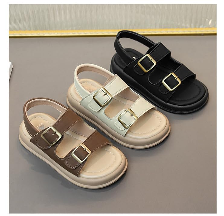 He&Yingmin Unisex-Child Slide Sandals Adjustable Double Buckle Beach Shoes for Girls and Boys2