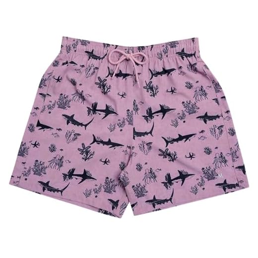 MASH Short Praia Masculino Bermuda Dryfit Elastano Tubarão, Rosa Queimado, GG