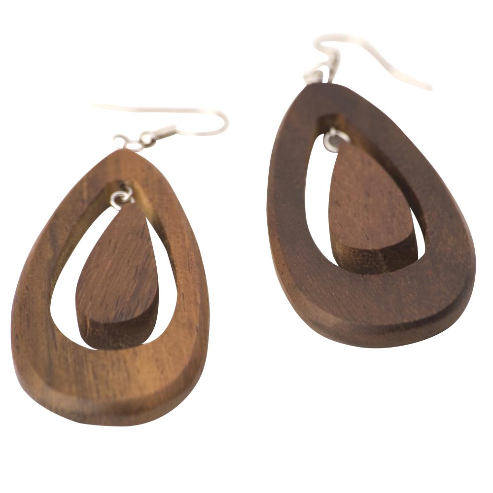 81stgeneration Orecchini Pendenti Con Ali D'Angelo In Madreperla Naturale | Intaglio A Mano, Marrone | Ganci In Argento 925 Ipoallergenici | Gioielli Boho In Confezione Regalo Con Panno Pulente