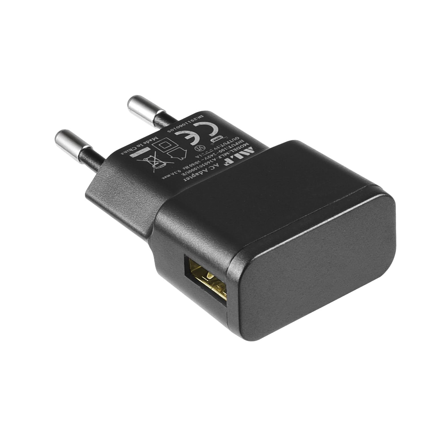 Zestaw 2 ładowarek USB, 5 V 1 A 5 W adapter sieciowy AC na DC, do kamer IP, tabletów, odtwarzaczy MP3, czytników e-booków, smartfonów, elektronarzędzi i wielu innych, kolor czarny
