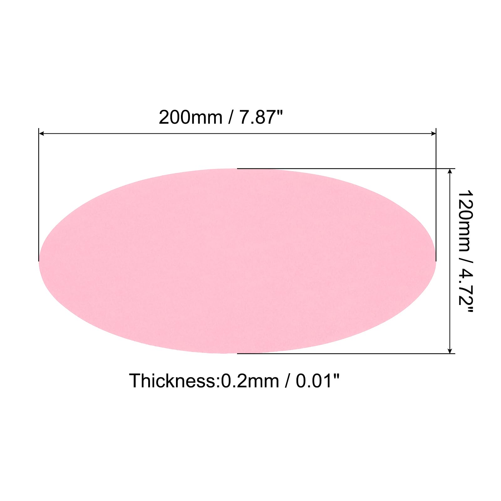 PATIKIL 7.9-inch Oval Cardboard Paper, 30 Pcs 180gsm Thick Blank Disc Circles Slices for DIY Craft Arts Drawing Painting Writing Pink - Image 2
