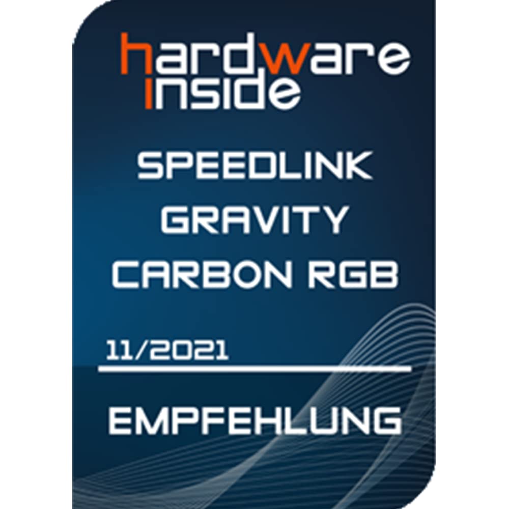 Speedlink GRAVITY CARBON RGB 2.1 Système audio Bluetooth - Haut-parleurs PC avec caisson de basses en bois, actifs 120 watts, prise jack 3,5 mm, AUX, télécommande de table, noir