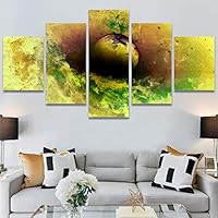 SIGNWIN 5 Panel Canvas Wall Art Modern Art Astronomy & Space Contemporary Cosmic Dramatic Mixed Media Multicolor for Home Decorations Ready to Hang - 60